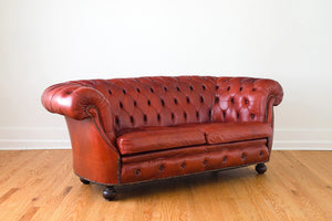 Red Leather Chesterfield