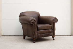 Vintage Art Deco Leather Club Chair